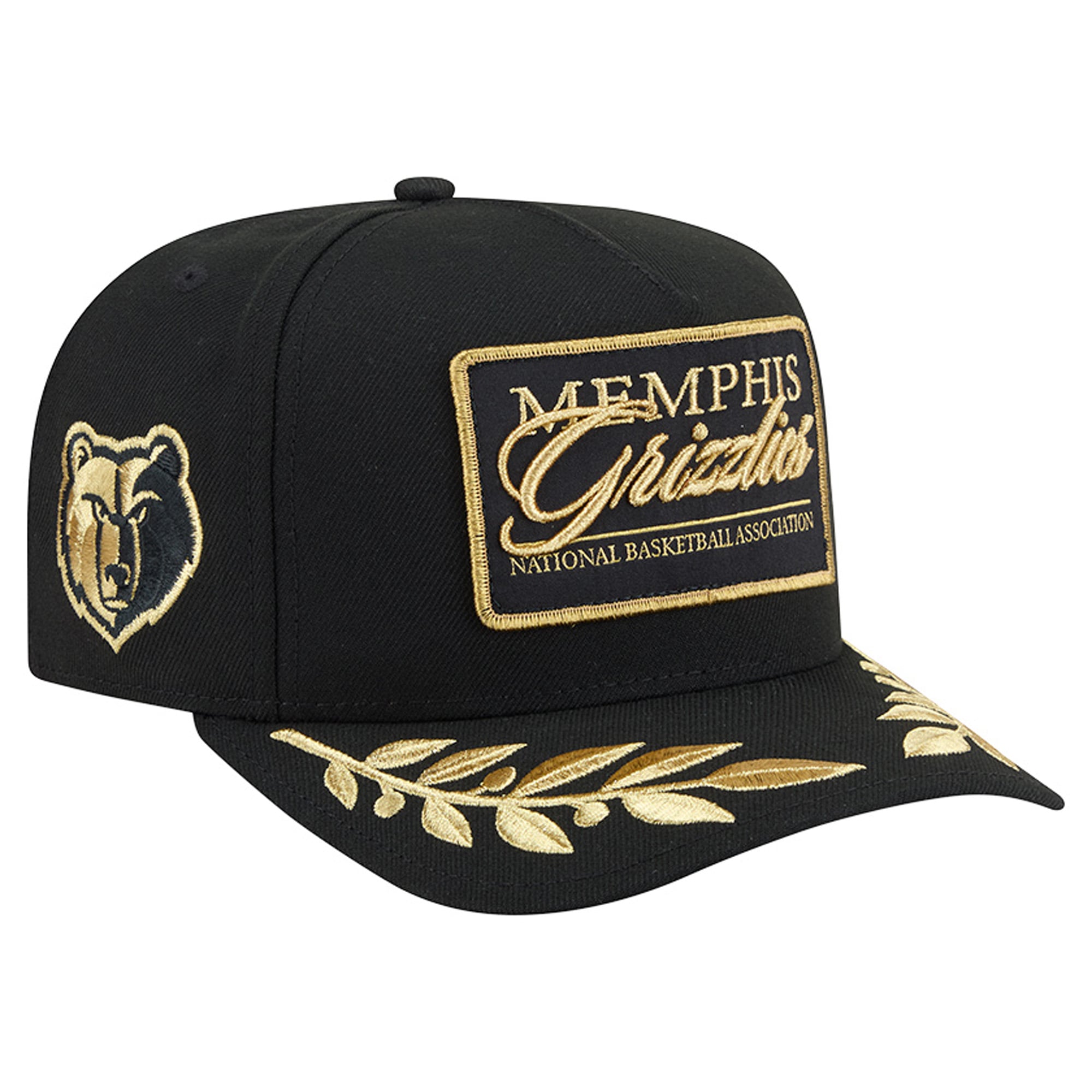 Men's Memphis Grizzlies  New Era Black Golden 9FIFTY Snapback Hat