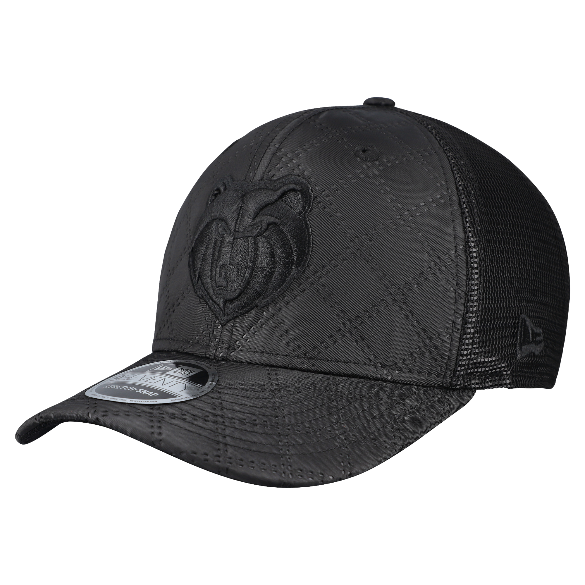 Men's Memphis Grizzlies New Era Black Quilted 9SEVENTY Trucker Adjustable Hat