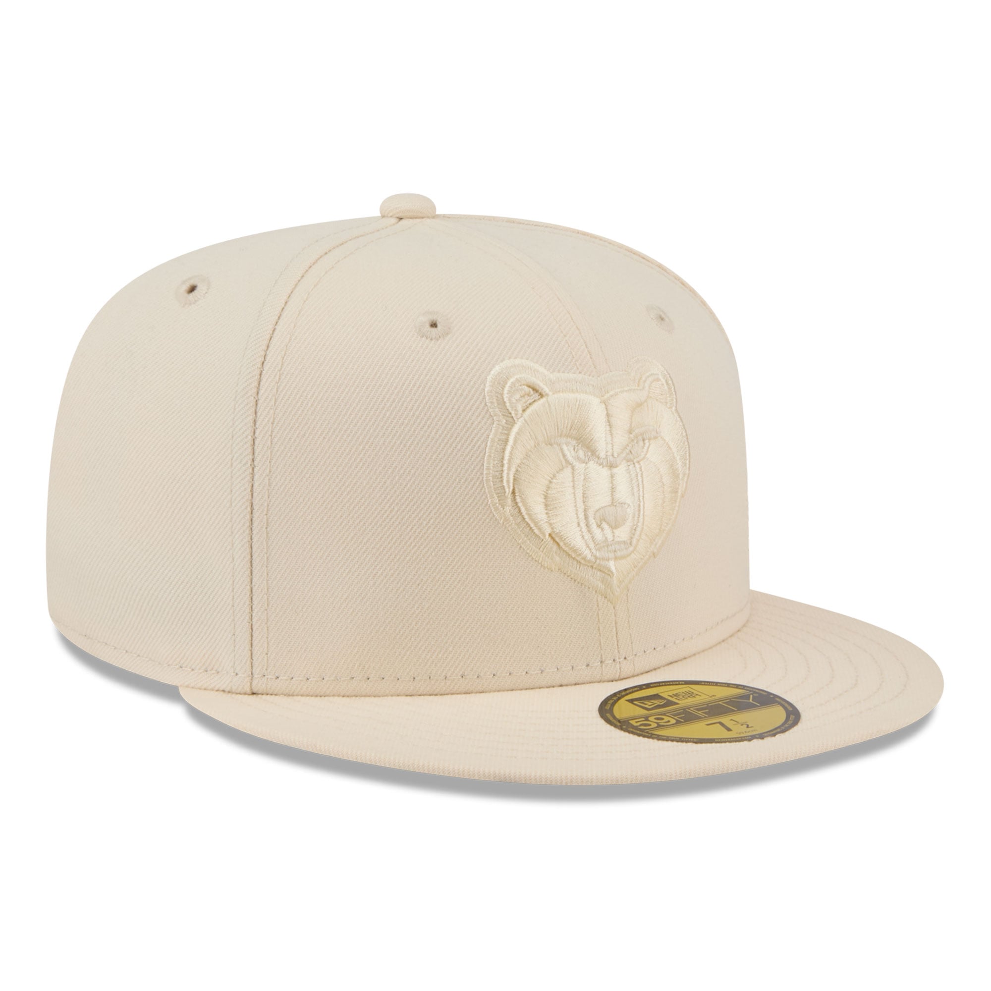 Casquette ajustée New Era 59FIFTY crème Memphis Grizzlies pour homme