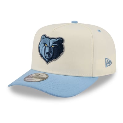 Memphis Grizzlies New Era City A-Frame 9FIFTY Snapback Hat - Cream/Light Blue
