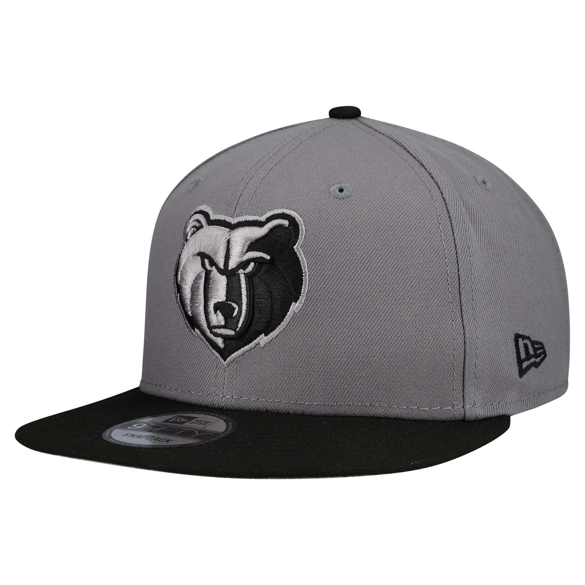 Men's New Era Gray Memphis Grizzlies Core Logo Storm Gray Two-Tone 9FIFTY Snapback Hat