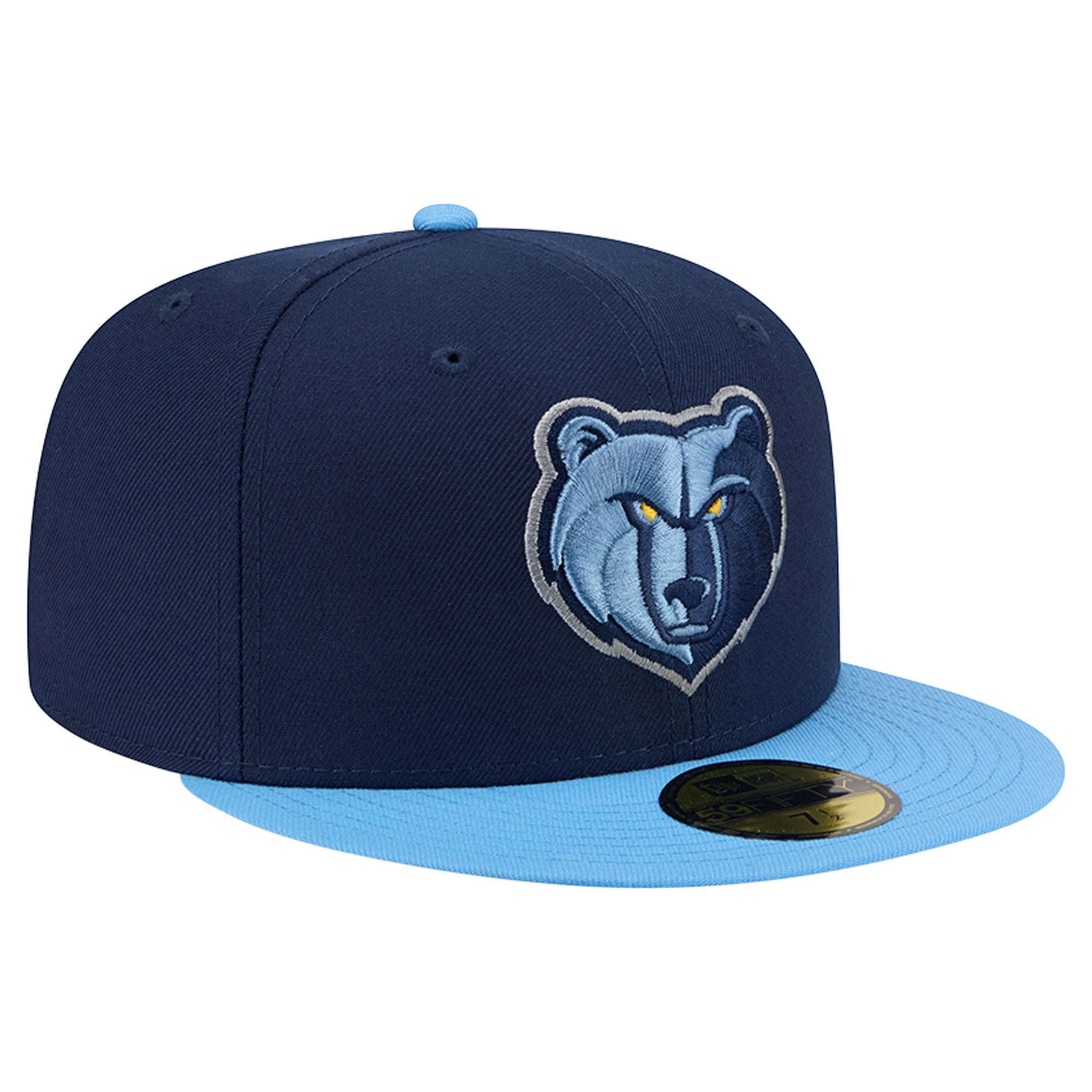 Men's New Era Navy Memphis Grizzlies Two-Tone 59FIFTY Fitted Hat
