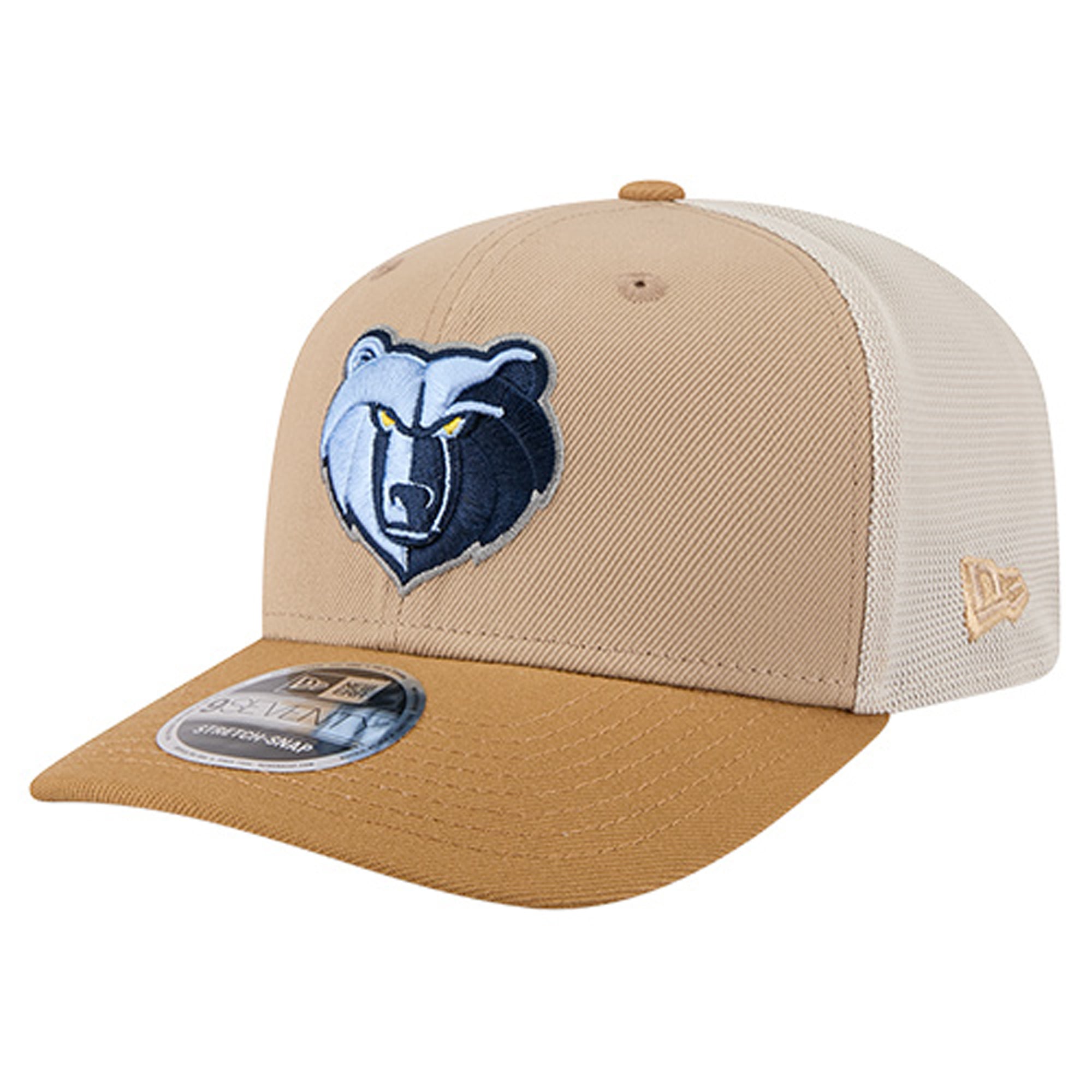 Men's Memphis Grizzlies New Era Tan/Light Brown Two-Tone 9SEVENTY Adjustable Trucker Hat