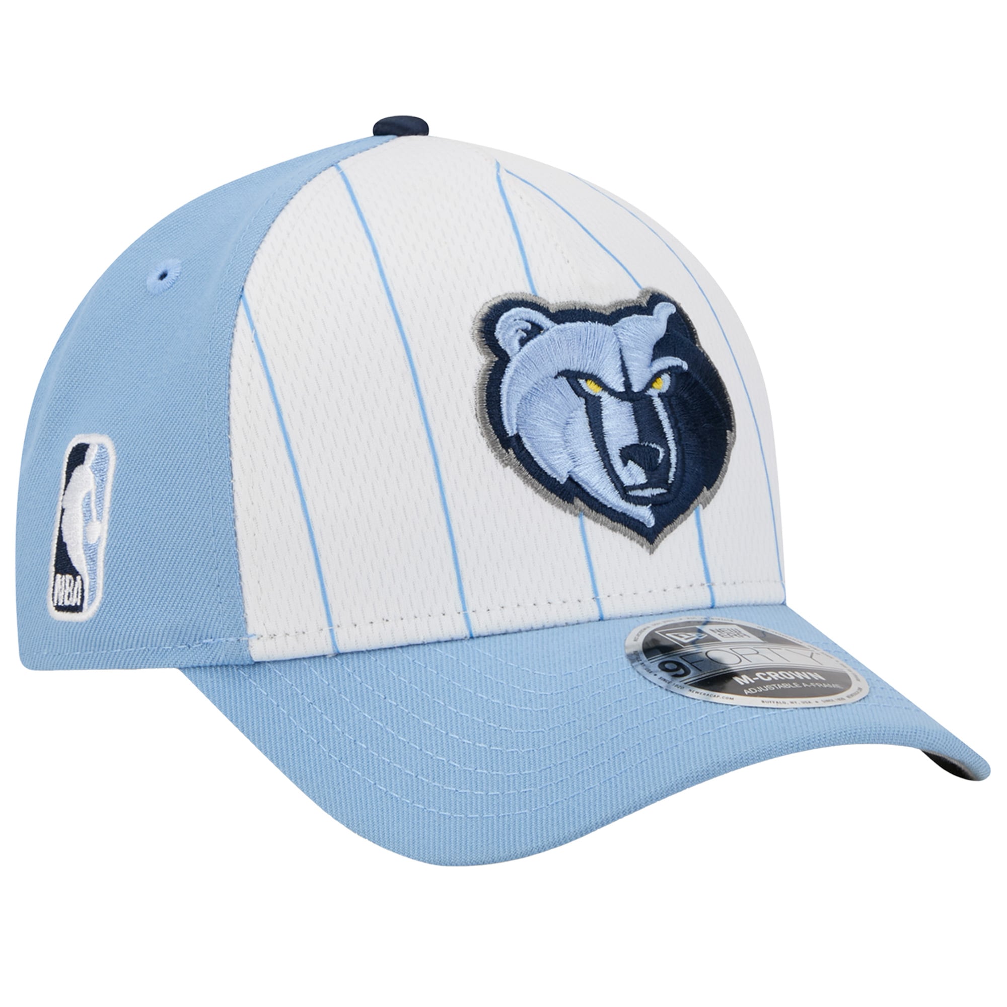 Men's Memphis Grizzlies New Era White/Light Blue 2025 NBA Tip Off M-Crown A-Frame 9FORTY Adjustable Hat