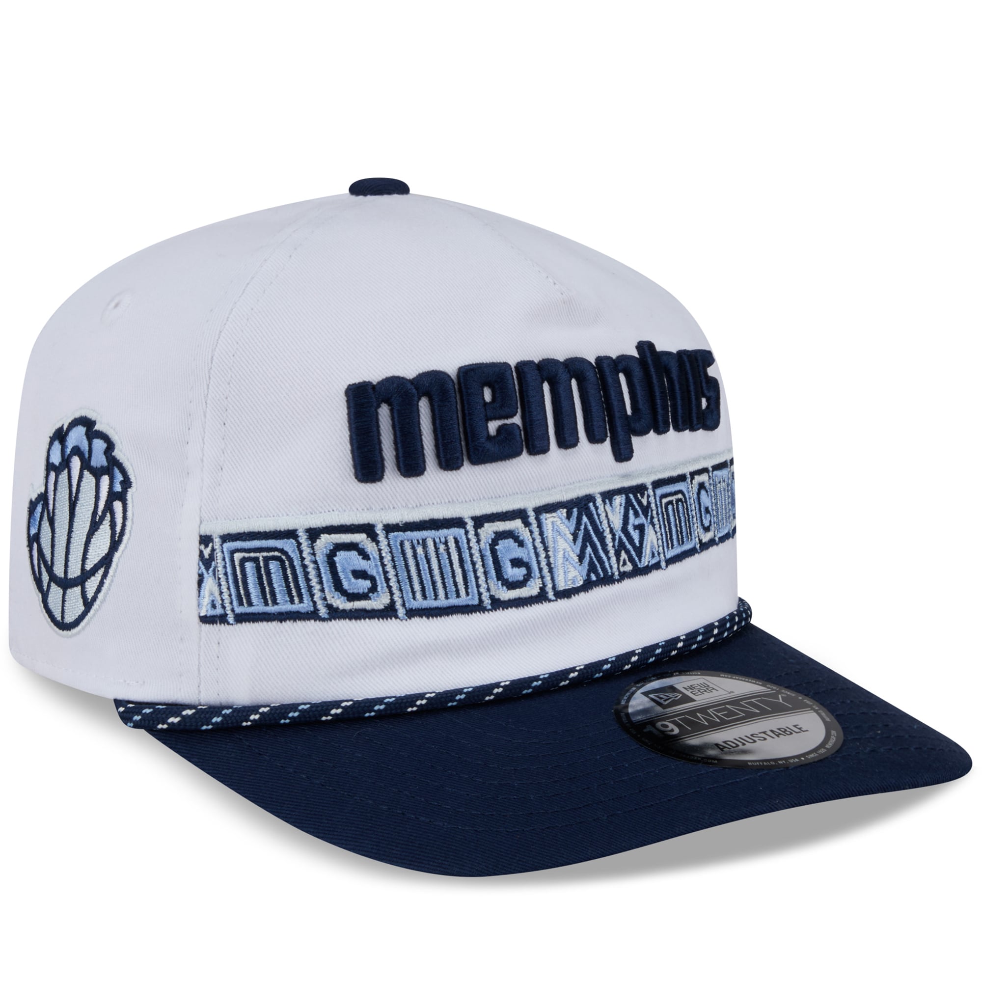 Men's Memphis Grizzlies New Era White/Navy 2025/26 City Edition 19TWENTY Adjustable Hat