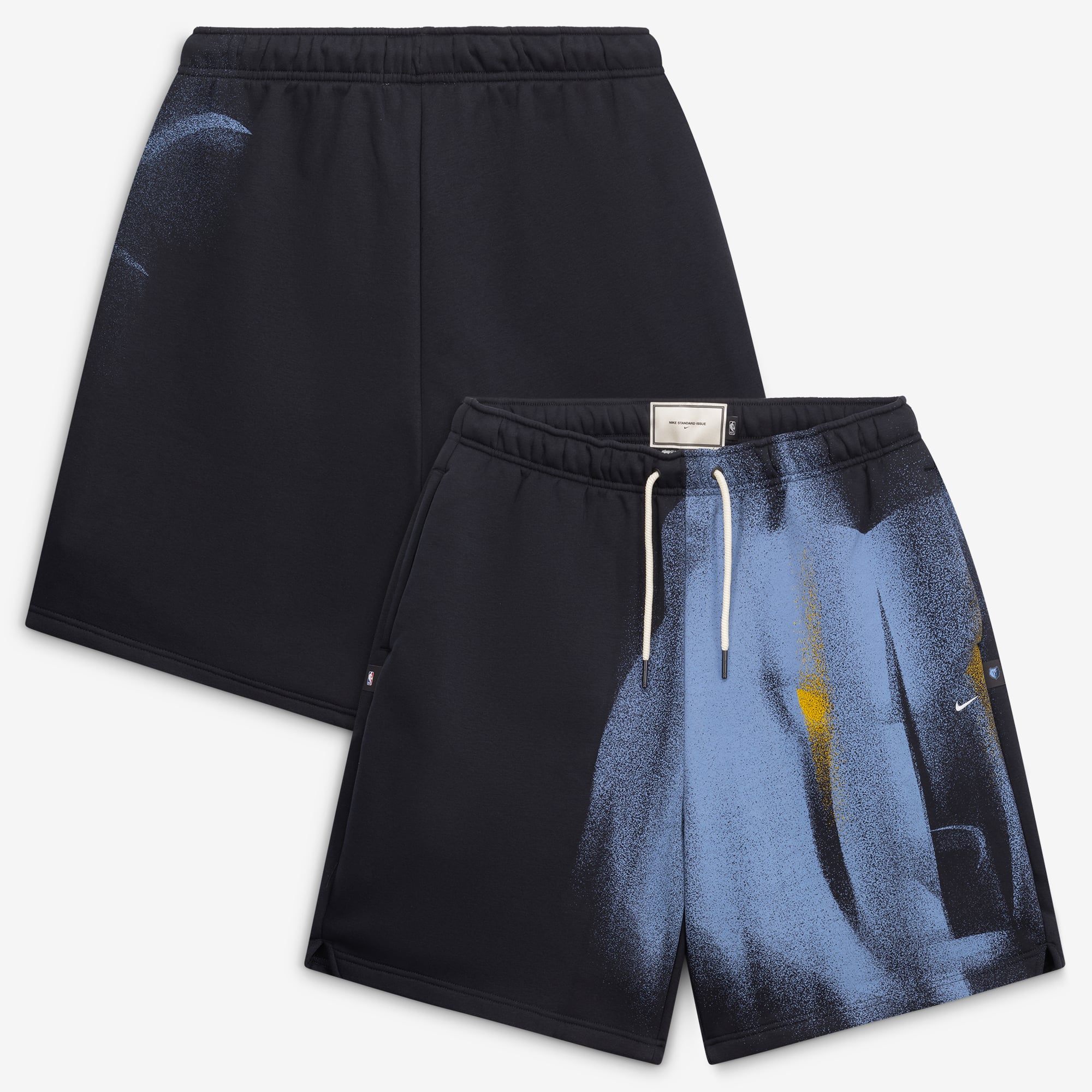 Short de sport Nike Memphis Grizzlies 2026 Standard Issue pour homme, en polaire noire.