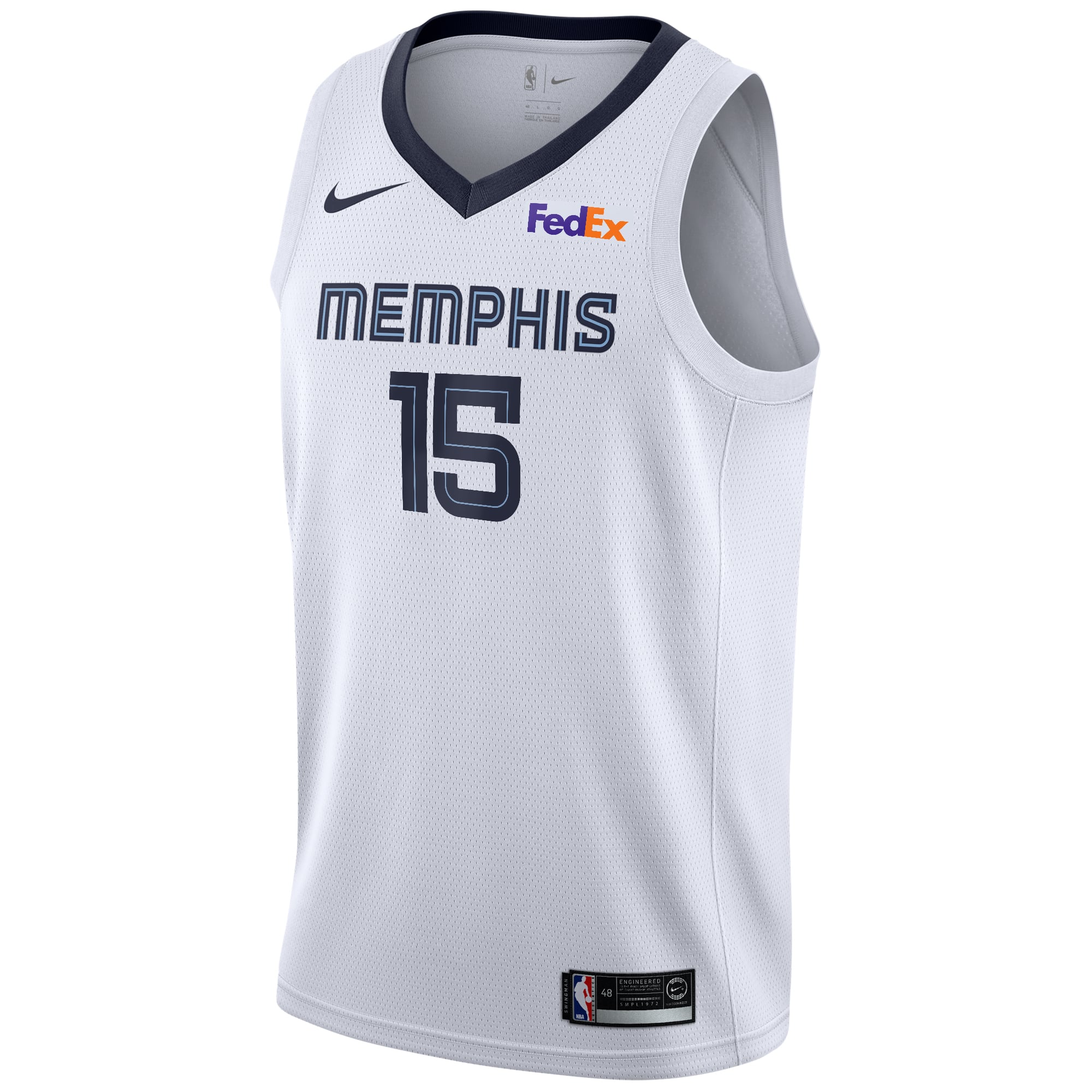 NIKE FedEx グリズリーズ ジャモラント ユニフォーム NBA Men's Nike Brandon Clarke White Memphis Grizzlies Swingman Sponsor