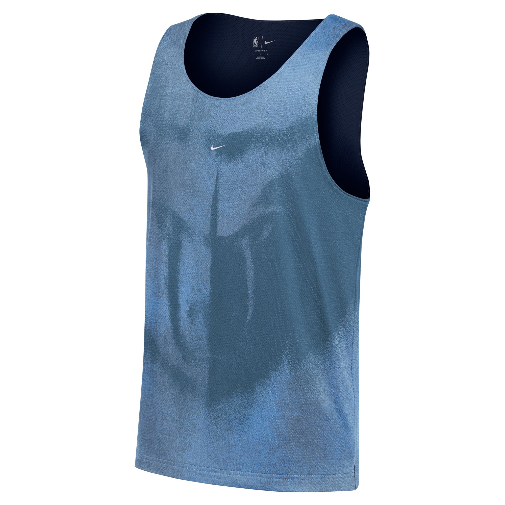 Maillot réversible Nike Memphis Grizzlies 2026 Standard Issue Practice Icon Mesh pour homme, bleu clair/marine