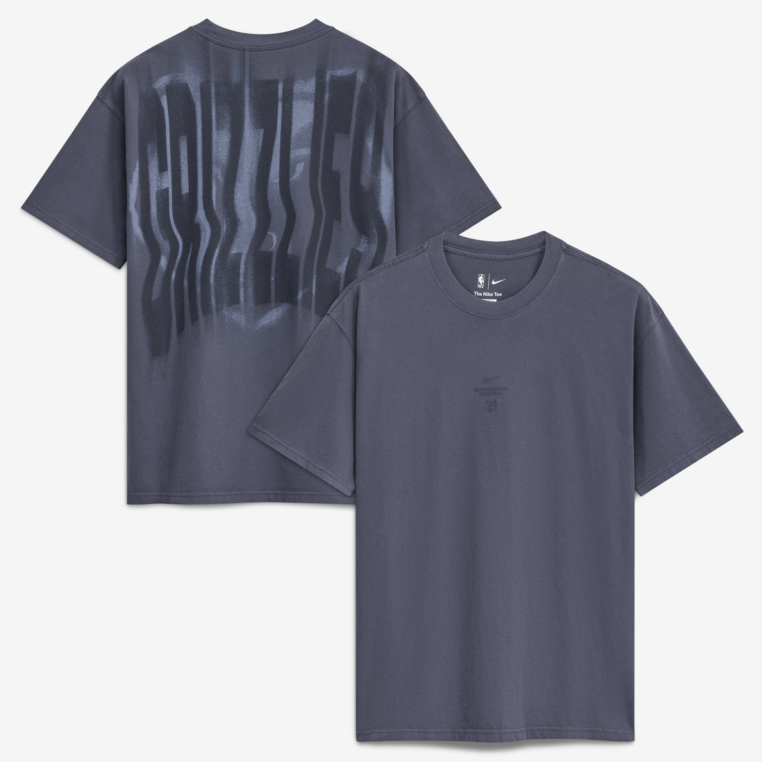 T-shirt Nike Max 90 d'avant-match, bleu marine, Memphis Grizzlies 2026, édition standard, pour homme