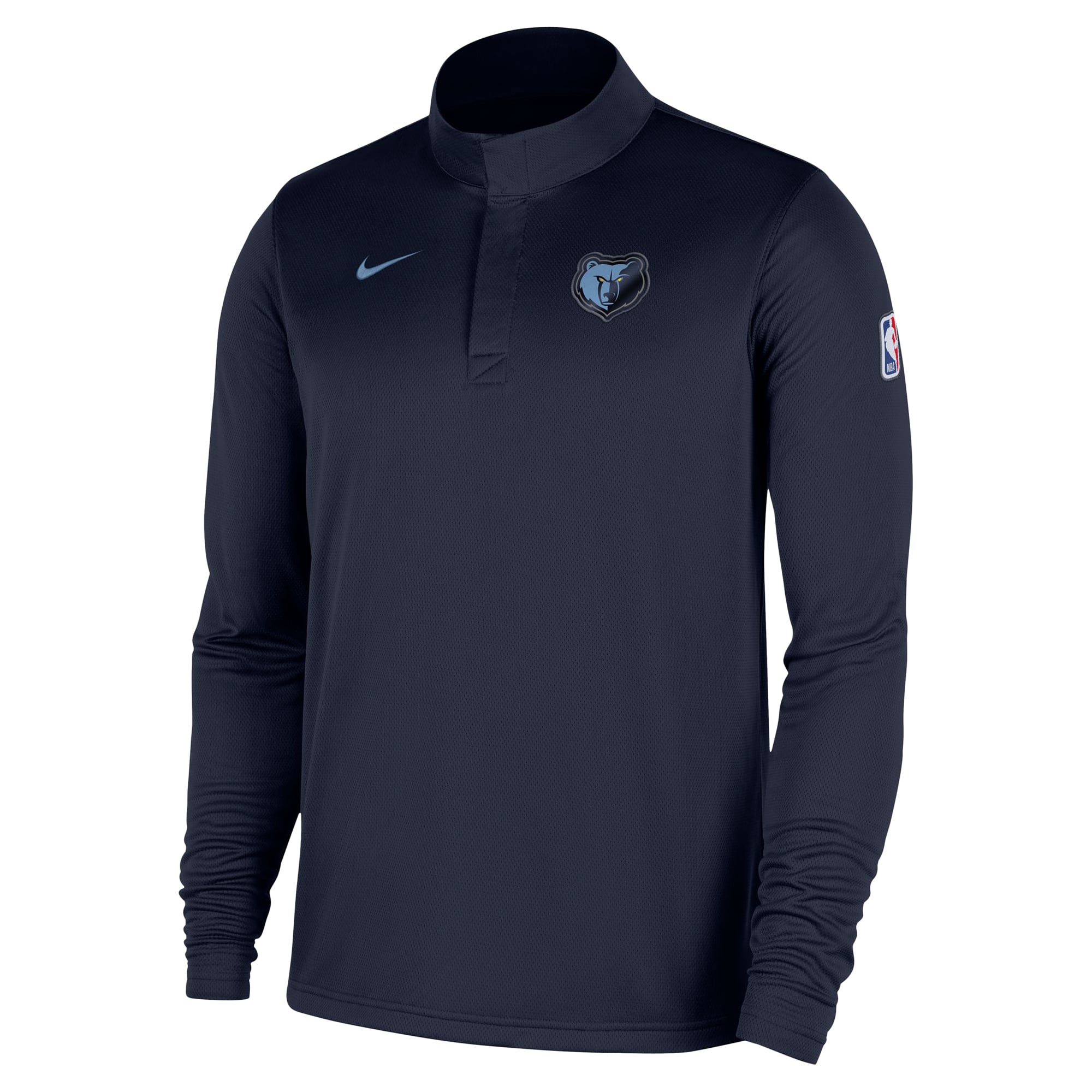 Haut Nike Memphis Grizzlies Authentic Coaches à quart de zip Dri-FIT pour homme, bleu marine