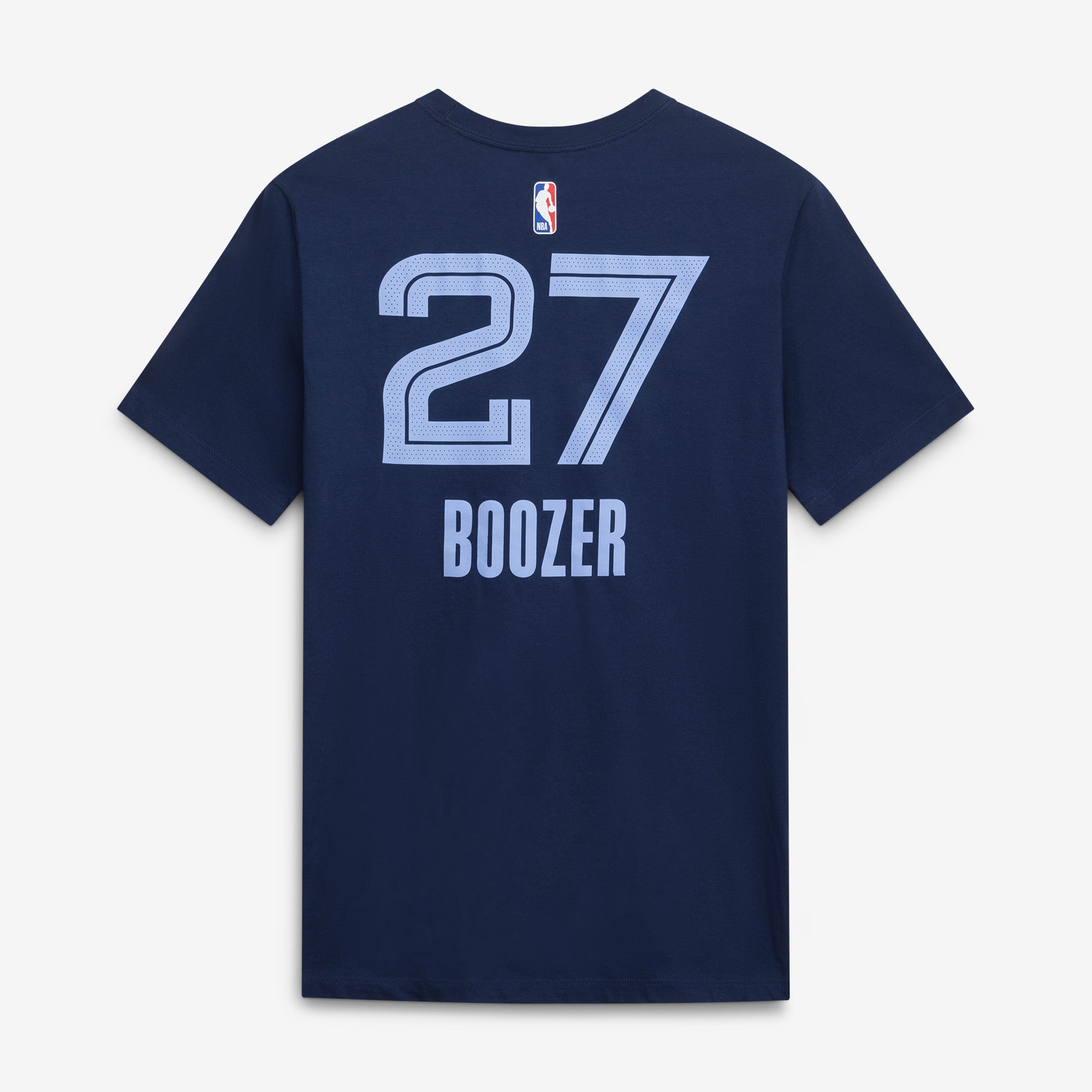 Unisex Nike Cameron Boozer Navy Memphis Grizzlies Icon Edition Name & Number T-Shirt