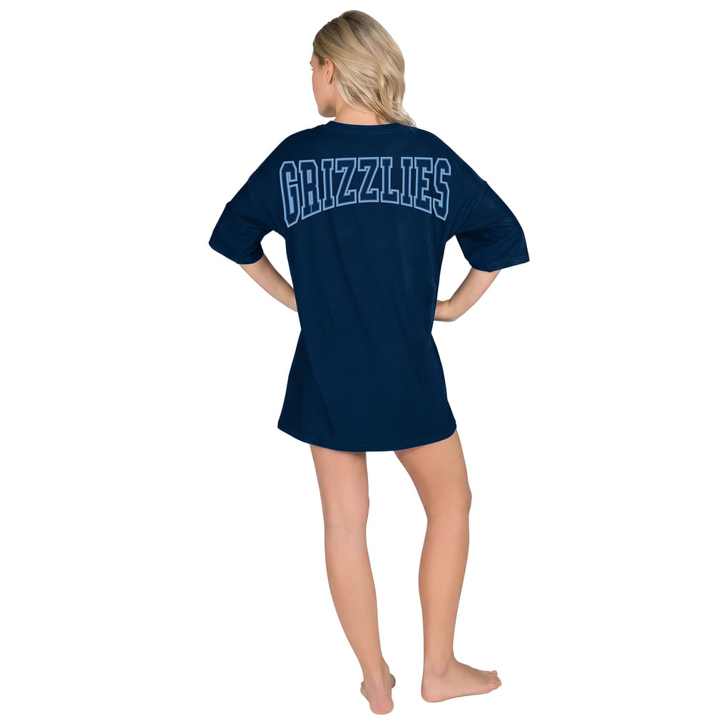  Memphis Grizzlies Concepts Sport Women's Mosaic Knit Nightdress - Navy