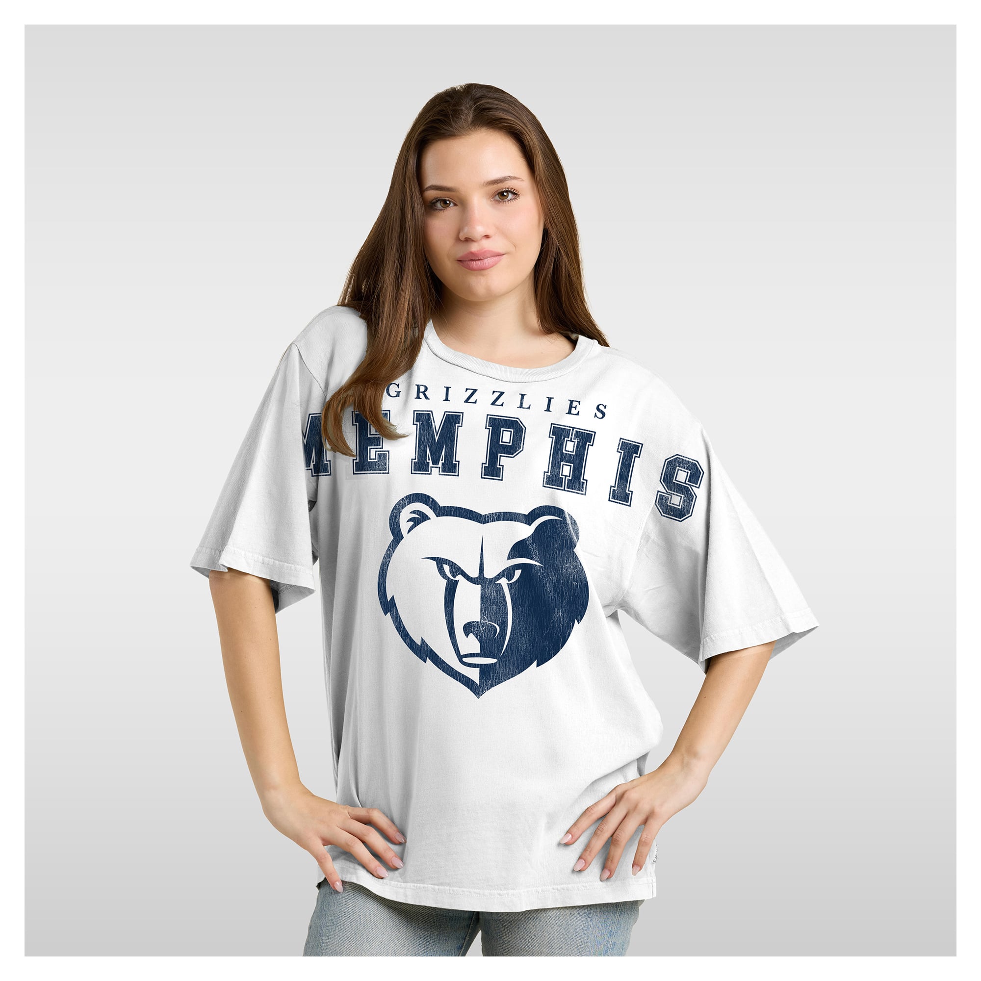 T-shirt décontracté Fanatics blanc Memphis Grizzlies Spirit pour femmes