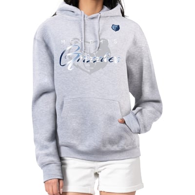 Memphis Grizzlies G-III 4Her by Carl Banks Women's Shadow Logo Tri-Blend Fleece Hoodie - Gray