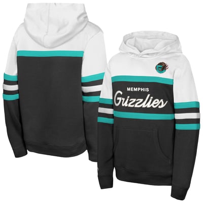 Memphis Grizzlies Mitchell & Ness Youth Vintage Head Coach Hoodie - Black/White