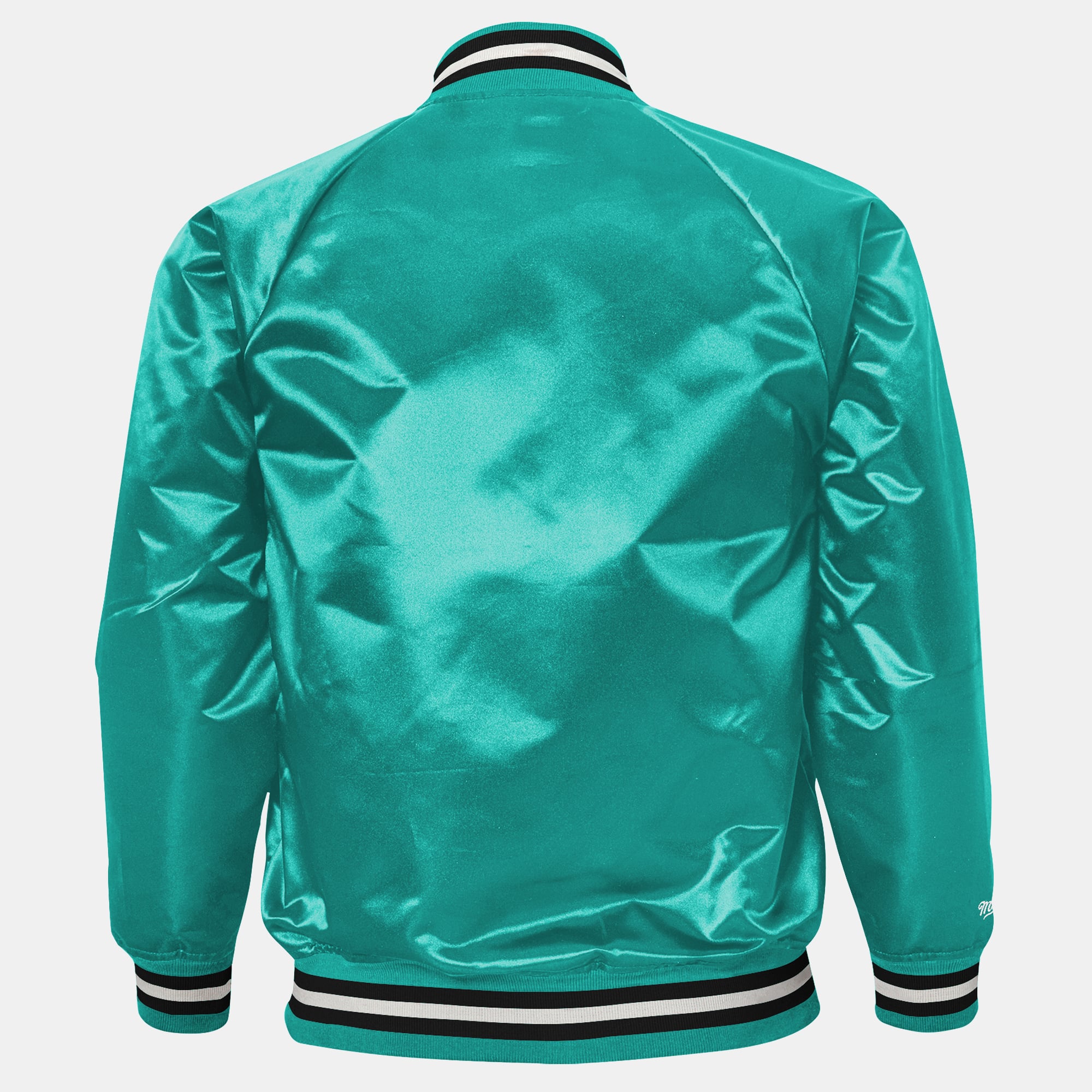 Youth Mitchell & Ness Turquoise Memphis Grizzlies Lightweight Satin Raglan Full-Snap Jacket