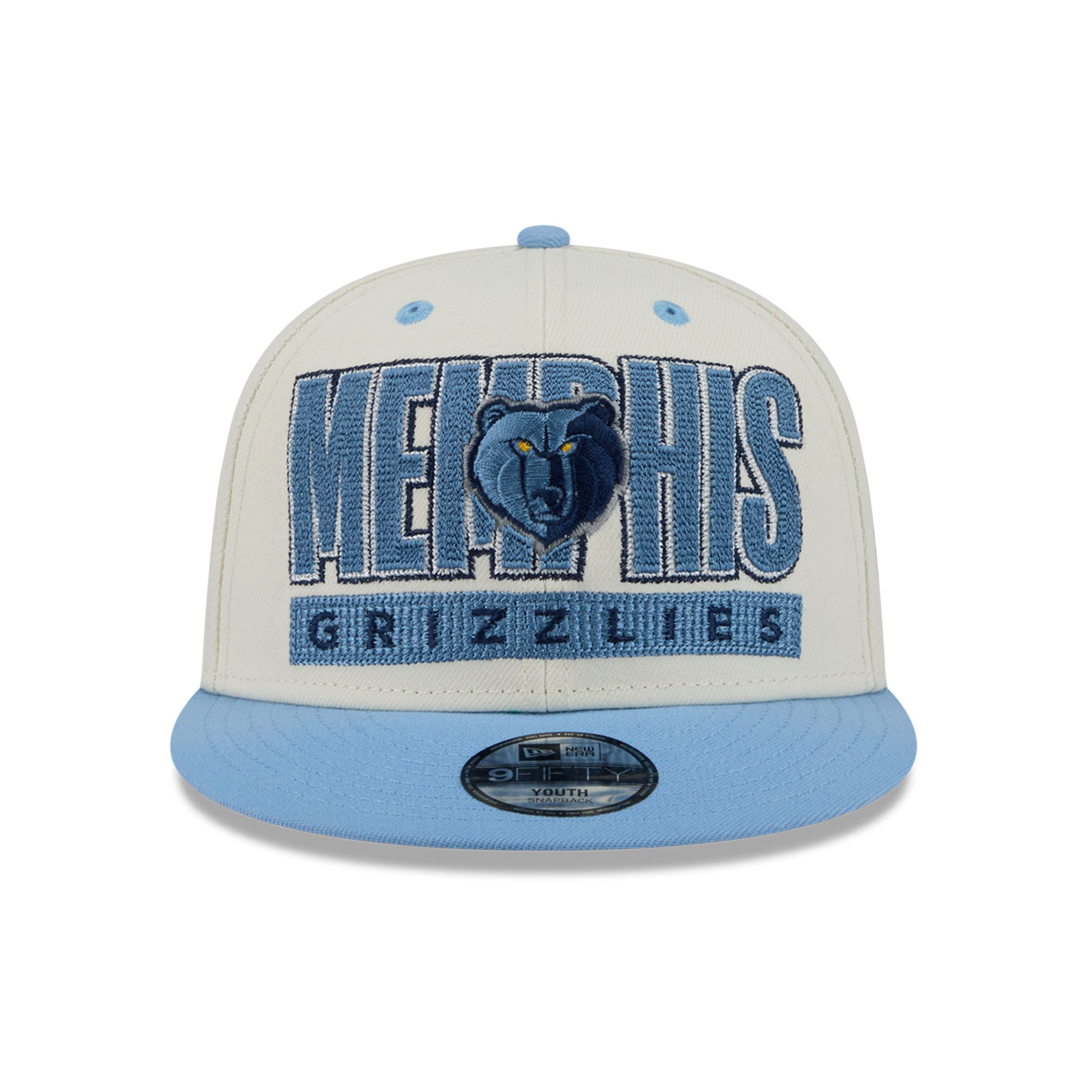 Casquette snapback New Era Classic 9FIFTY crème/bleu clair Memphis Grizzlies pour jeunes