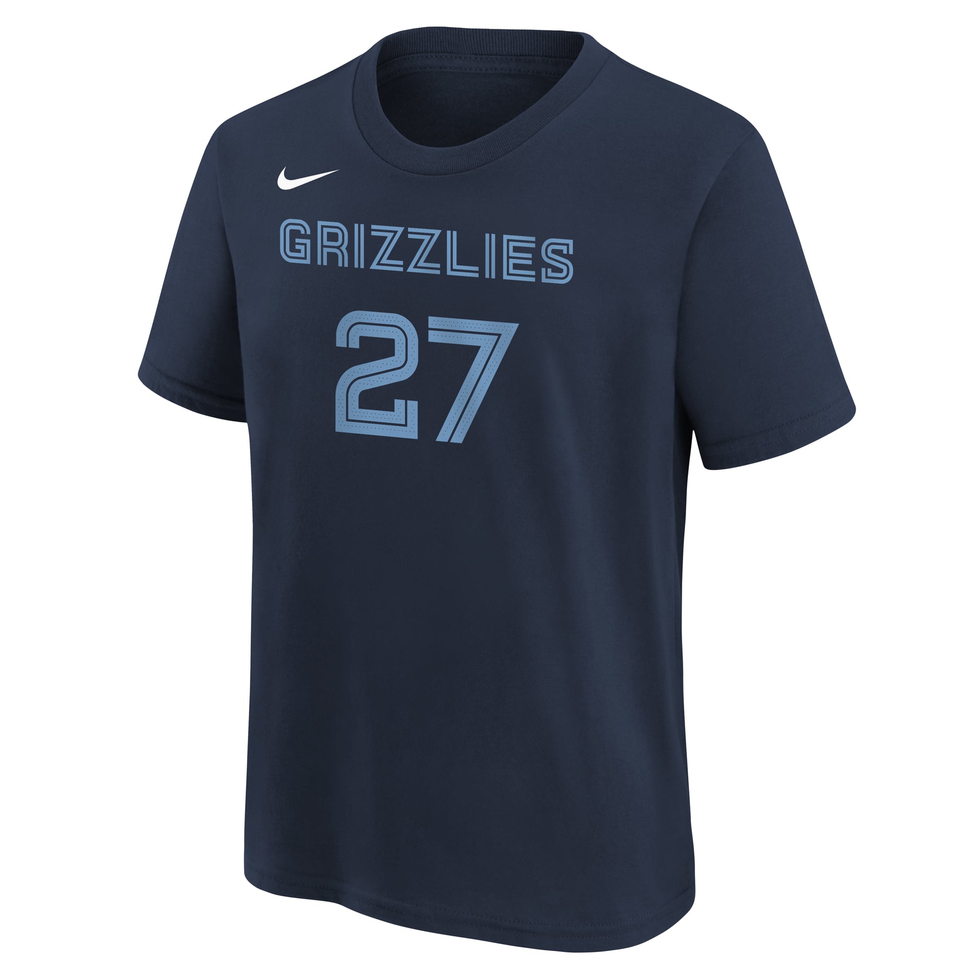Youth Nike Cameron Boozer Navy Memphis Grizzlies Icon Name & Number T-Shirt
