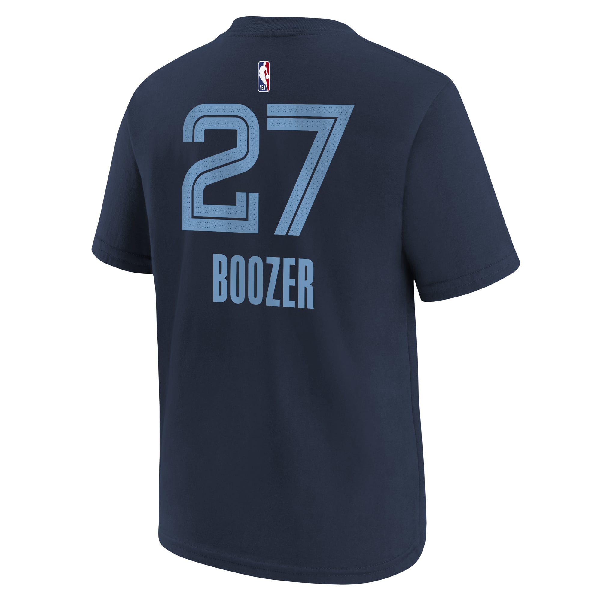 Youth Nike Cameron Boozer Navy Memphis Grizzlies Icon Name & Number T-Shirt