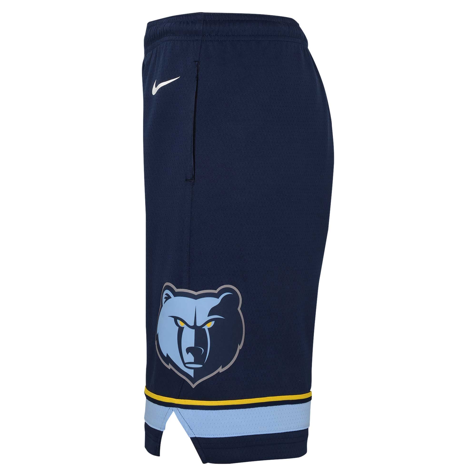 Short Nike bleu marine Memphis Grizzlies Swingman Performance pour jeune – Édition Icon