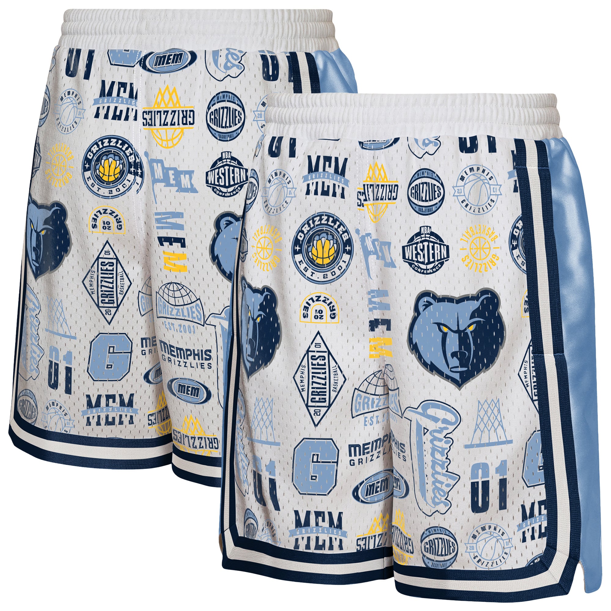 Short de basketball Youth Outerstuff White Memphis Grizzlies Ball Hog Dazzle