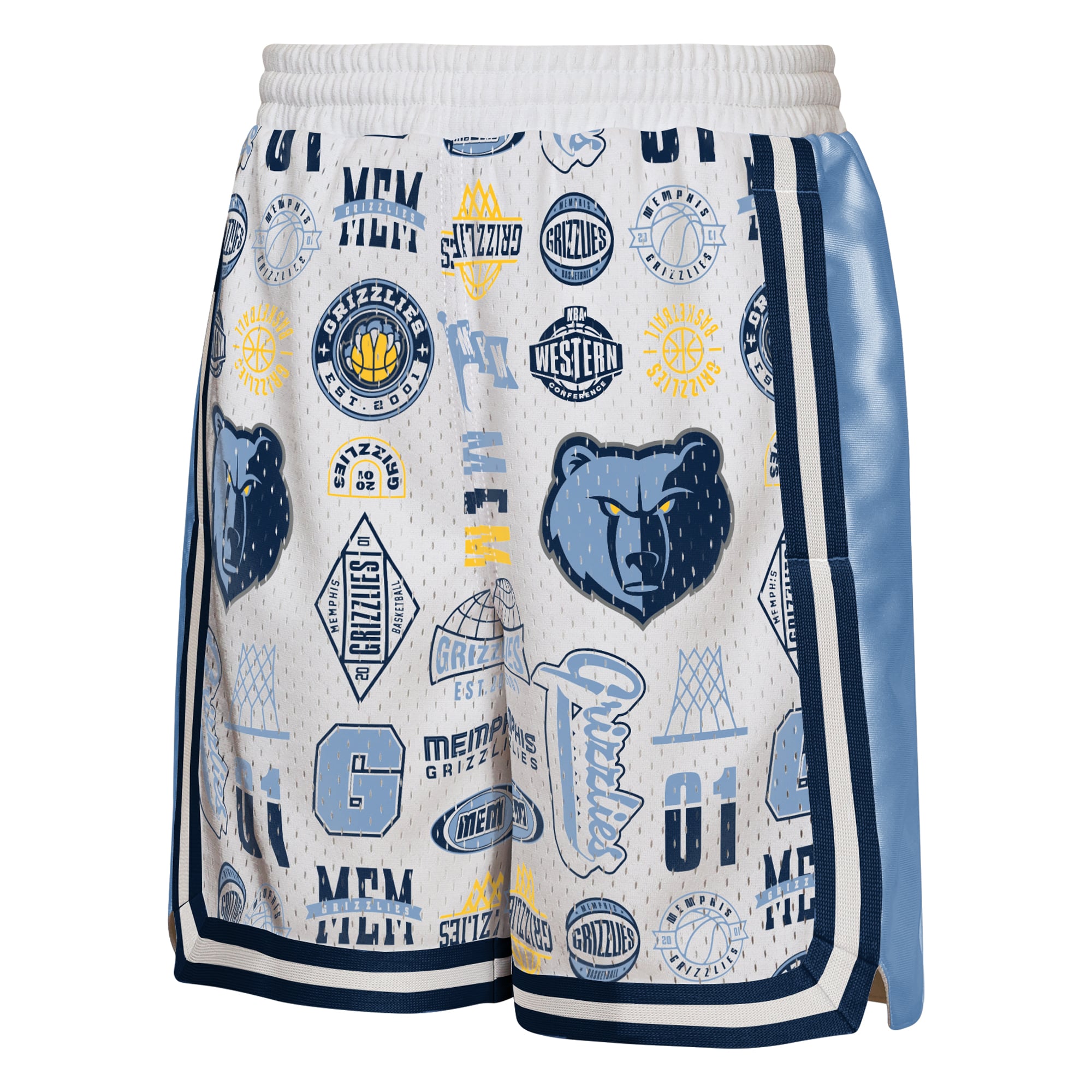 Short de basketball Youth Outerstuff White Memphis Grizzlies Ball Hog Dazzle