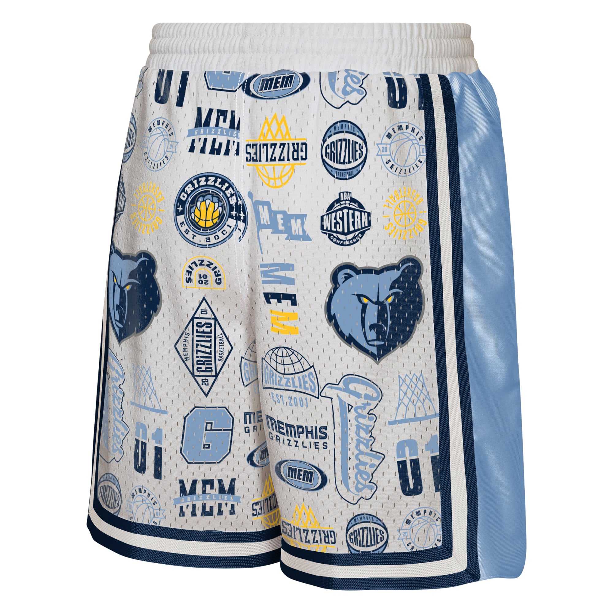 Short de basketball Youth Outerstuff White Memphis Grizzlies Ball Hog Dazzle