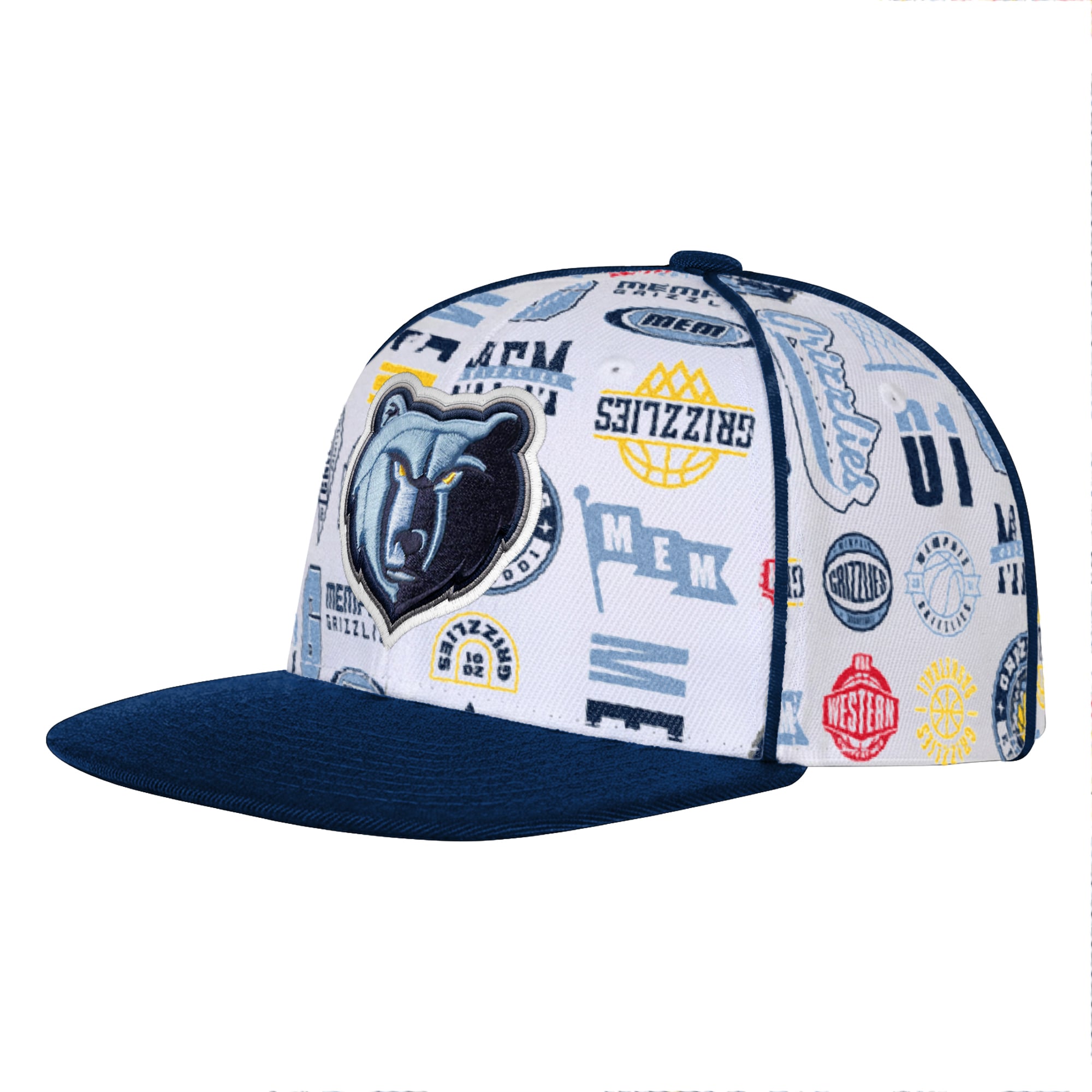 Youth Memphis Grizzlies Outerstuff White Piped Up Snapback Hat