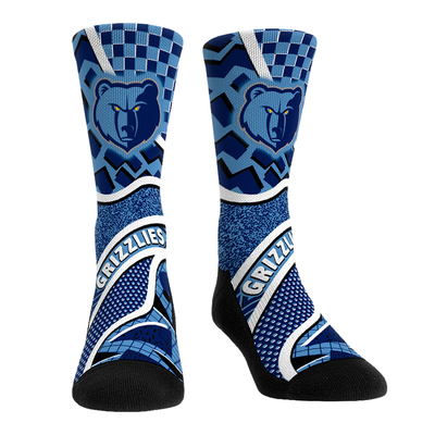  Memphis Grizzlies Rock Em Youth Ball Pattern Crew Socks - Blue