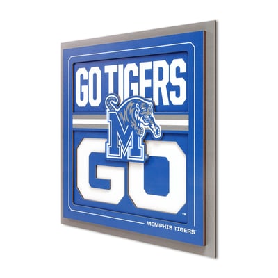 Memphis Tigers IDNA 12" x 12" Slogan Series 3D Wall Art