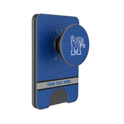 Memphis Tigers Keyscaper Personalized Endzone Solid PopSockets Magnetic Wallet