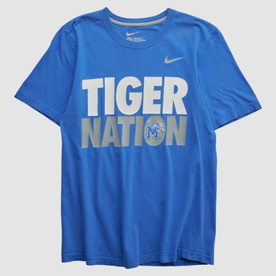 Memphis Tigers Nike 2010s T-shirt - Blue - XS by Fanatics Real Vintage