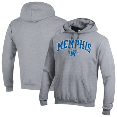 Memphis Tigers Champion Arch Powerblend Sweatshirt - Heather Gray