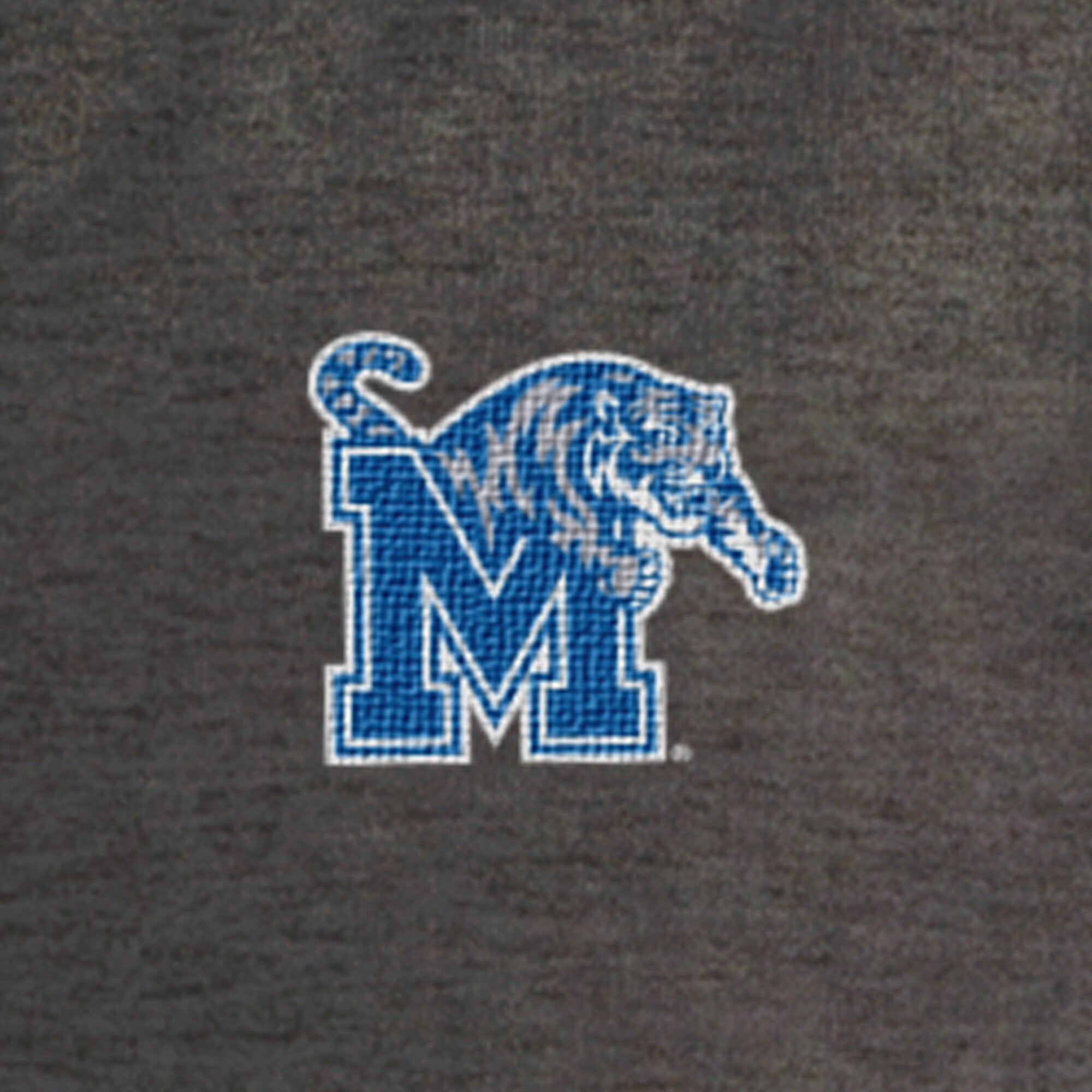 Pull polaire à col zippé Champion pour homme, gris chiné, Memphis Tigers