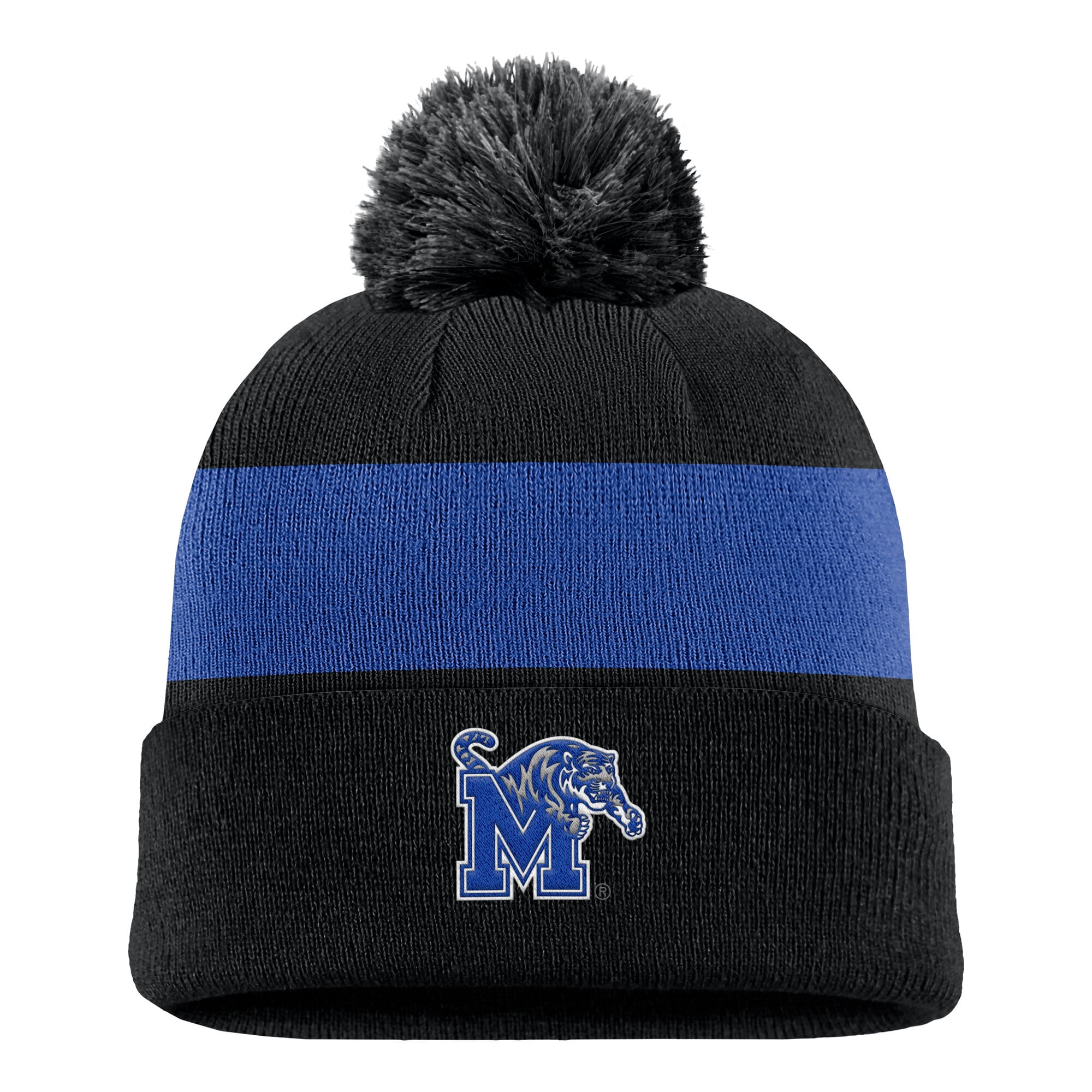Bonnet à rayures Nike Memphis Tigers Primetime noir pour homme avec pompon