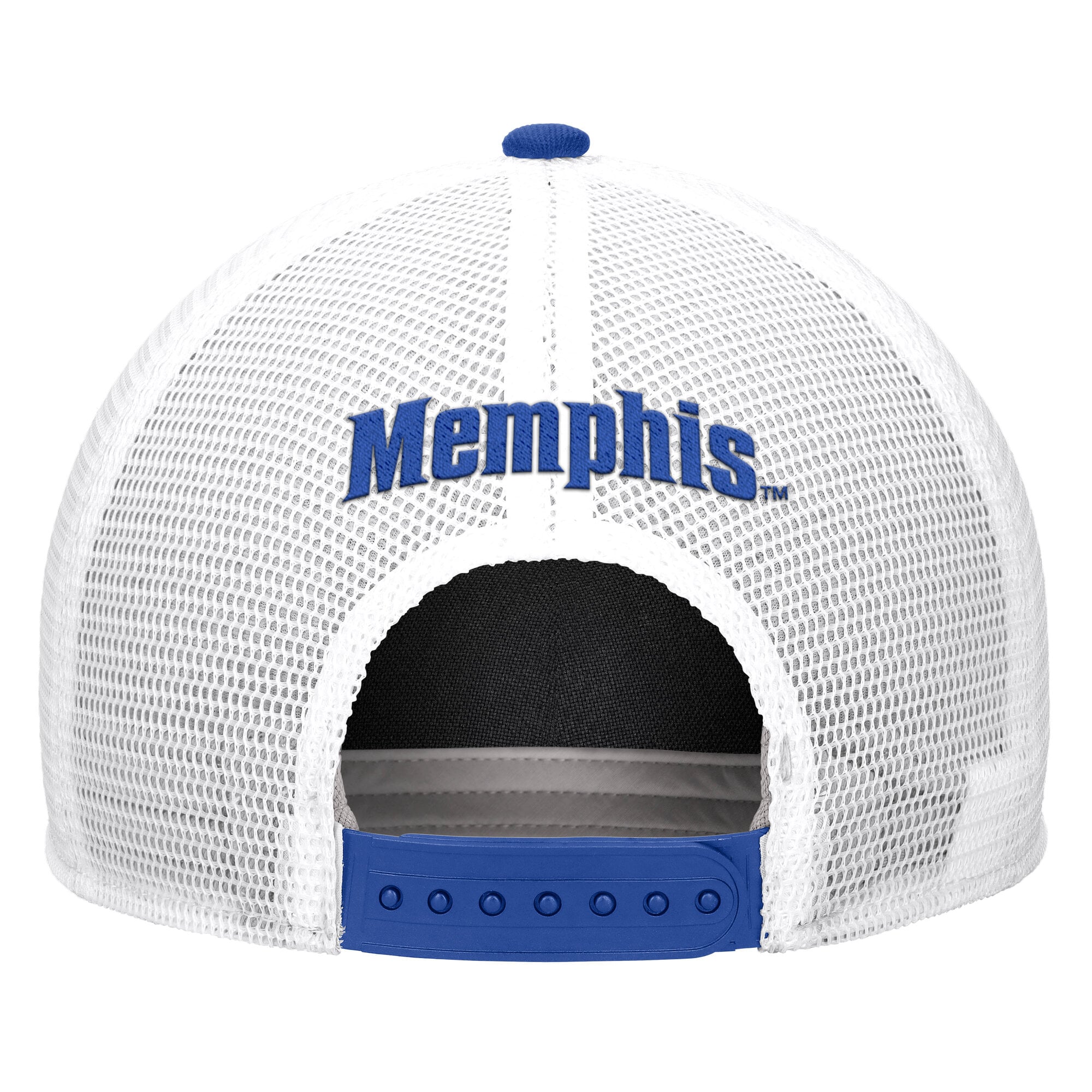 Men's Nike Royal Memphis Tigers 2026 On-Field Rope Adjustable Trucker Hat
