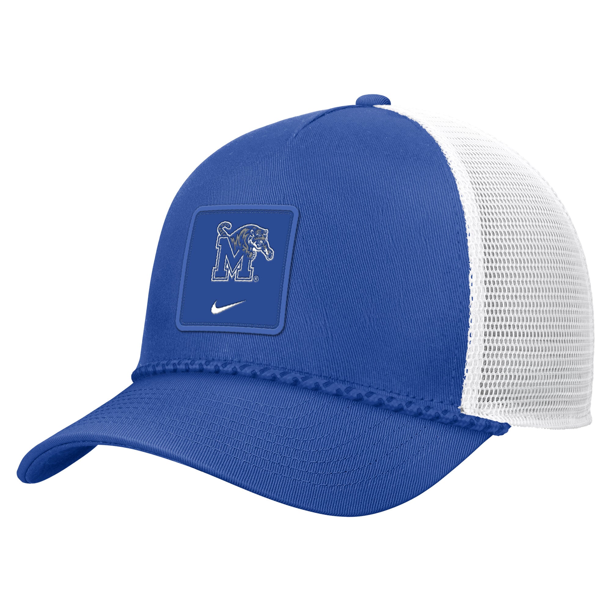 Men's Nike Royal Memphis Tigers 2026 On-Field Rope Adjustable Trucker Hat