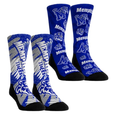 Memphis Tigers Rock Em Unisex Two-Piece Team Blast Crew Socks Set