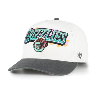  Vancouver Grizzlies '47 Hardwood Classics City Paint Hitch Adjustable Hat - Cream