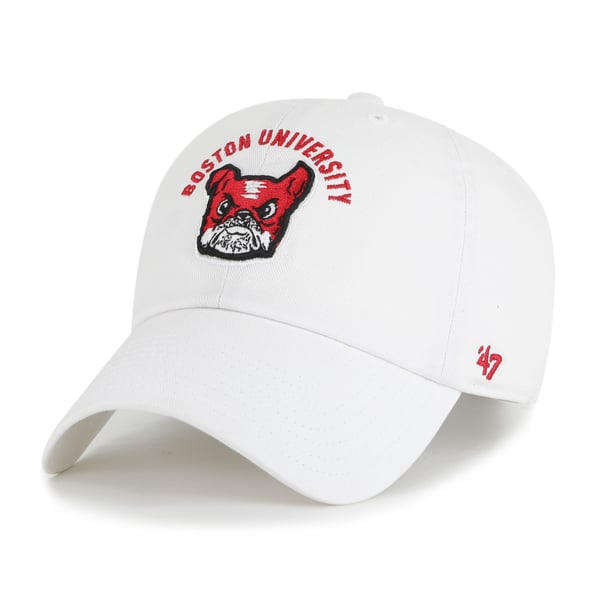 Legacy White Boston University Baseball Cap with Red and Navy Embroidery 47 Clean-Up - Freshman - Navy/White main image 4