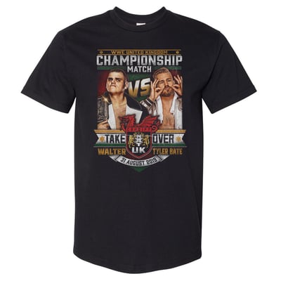 500 Level NXT UK Cardiff Walter vs. Tyler Bate Heavyweight T-Shirt - Black
