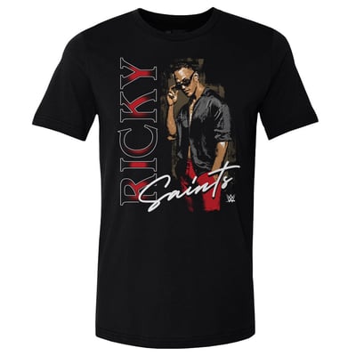 Ricky Saints 500 Level Vertical Name T-Shirt - Black