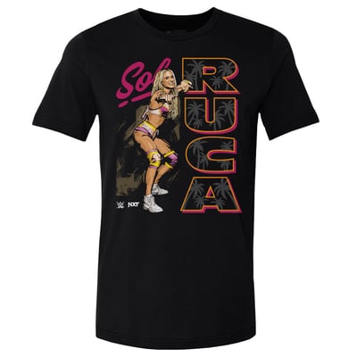 Sol Ruca 500 Level Vertical Name T-Shirt - Black