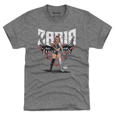 Zaria 500 Level Eyes Tri-Blend T-Shirt - Heather Gray
