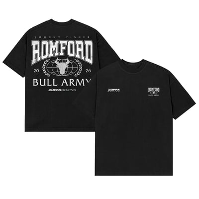 Johnny Fisher Zuffa Boxing Bull Army T-Shirt - Black