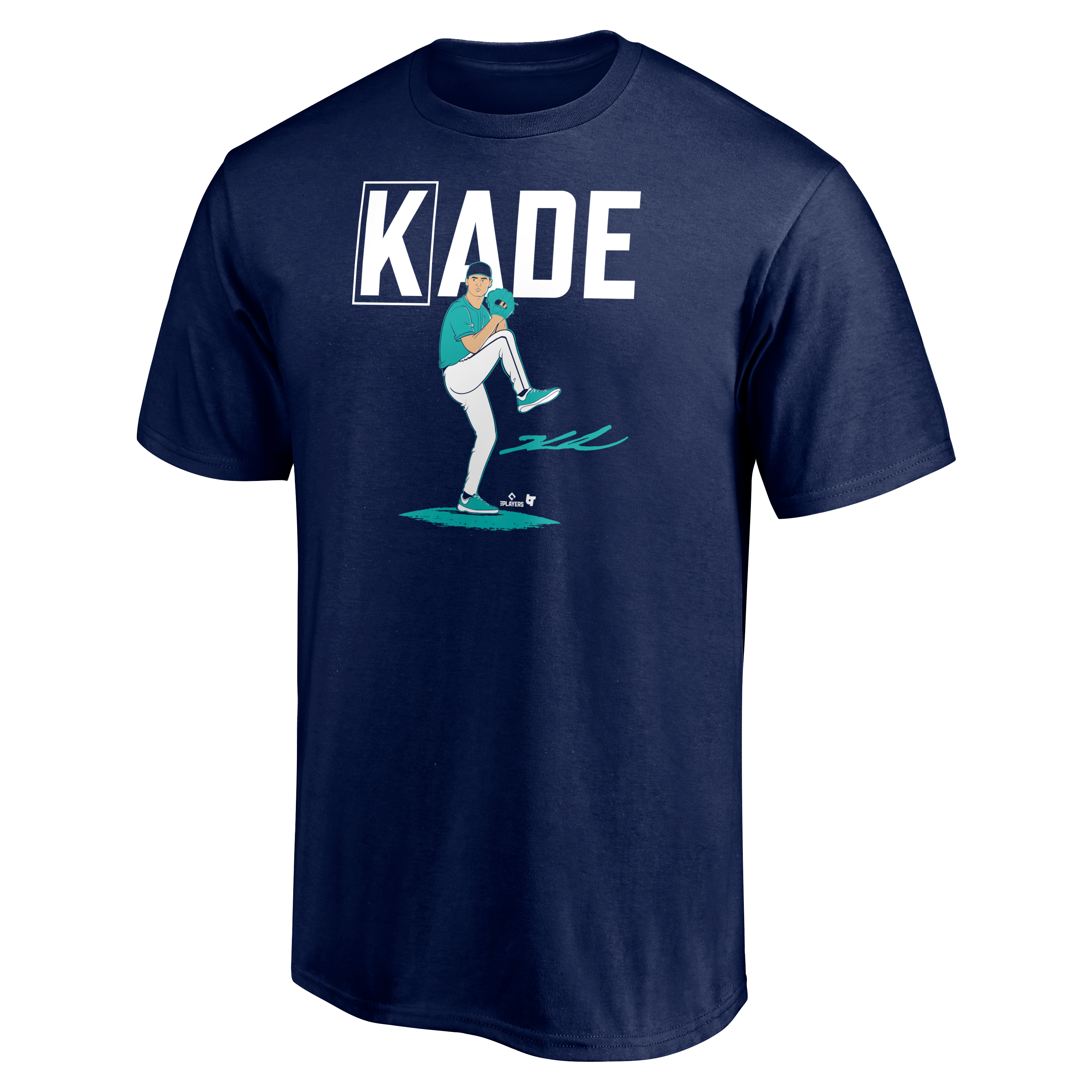 T-shirt homme BreakingT Kade Anderson bleu marine avec logo K