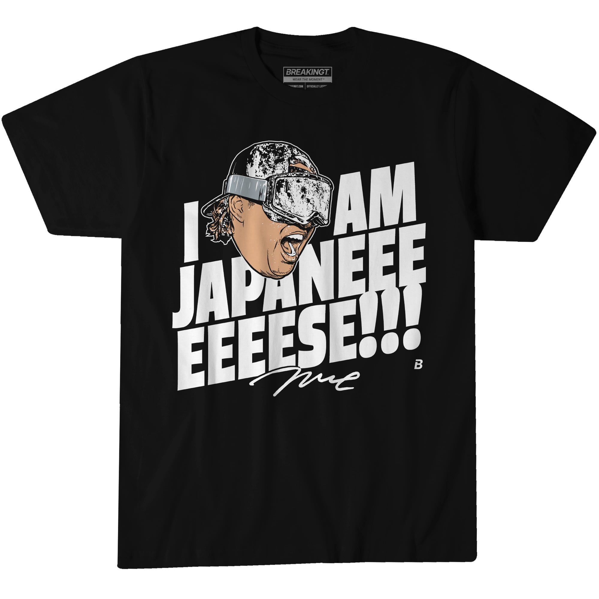 T-shirt noir BreakingT Munetaka Murakami « Je suis japonais » pour homme