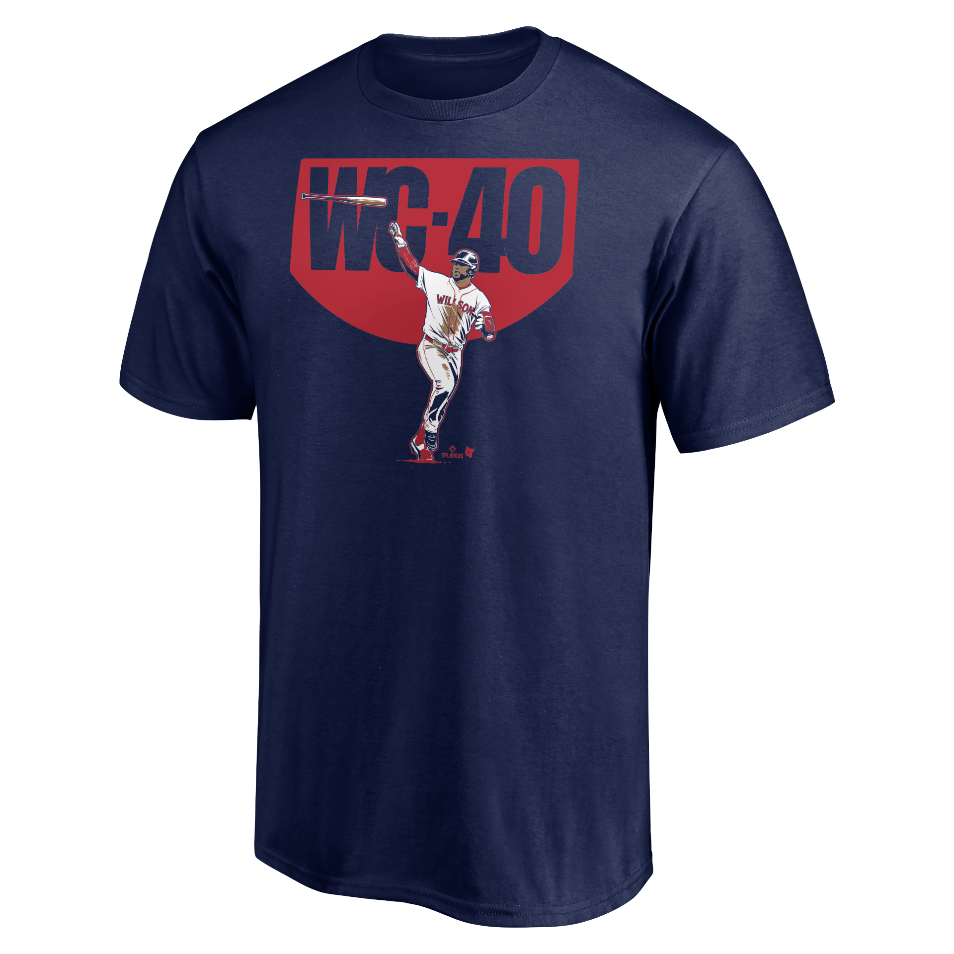 T-shirt homme BreakingT Willson Contreras bleu marine WC-40