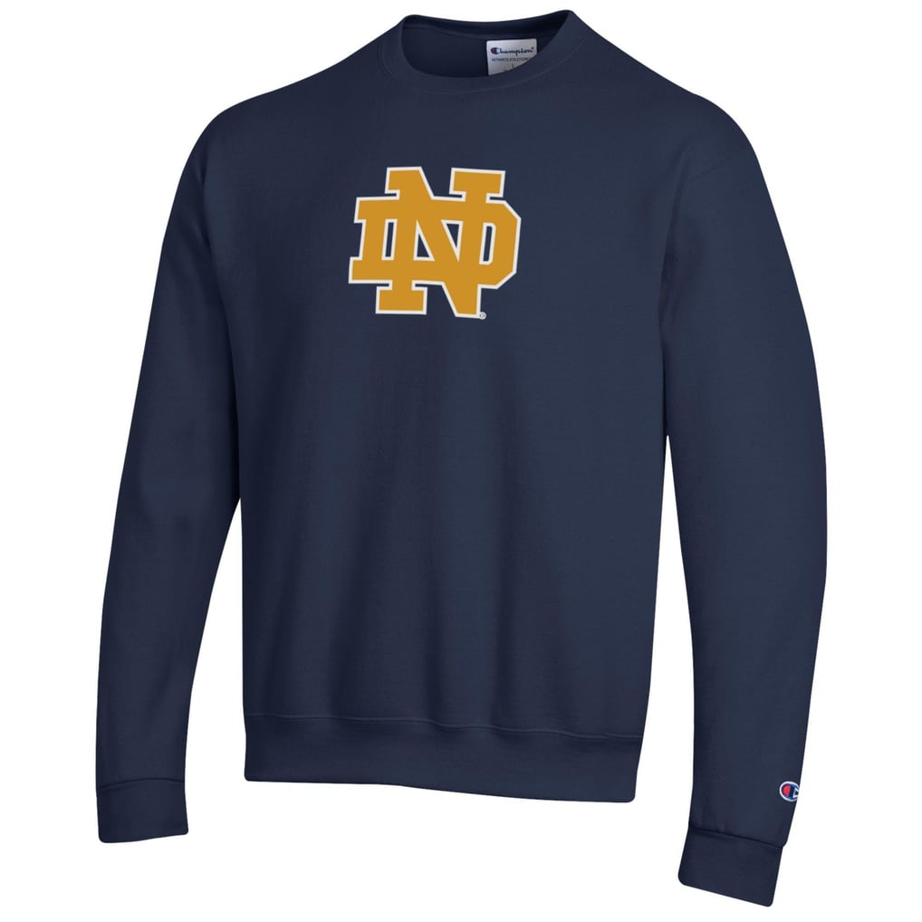 Mens CHAMPION navy Notre Dame Fighting Irish VT Versatwill Logo Sweatshirt