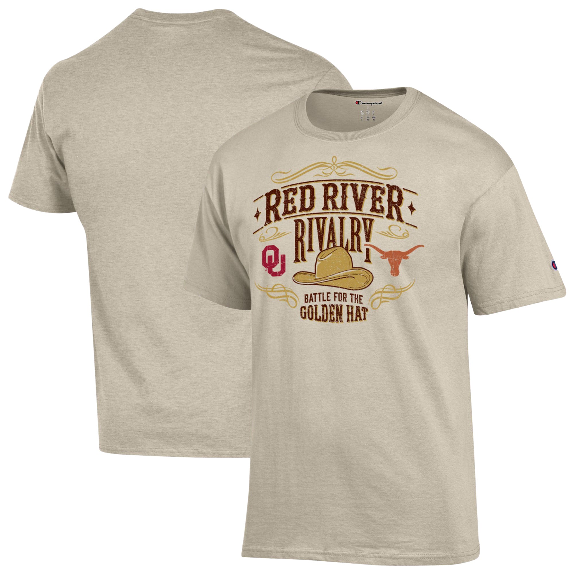 T-shirt champion Oatmeal 2026 Red River Rivalry pour le titre de masculin
